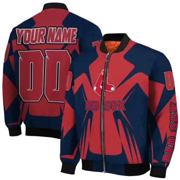 personalized boston red sox spider mark red old navy crocs bomber jacket fashion forward