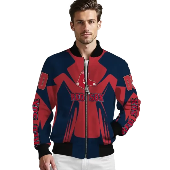 personalized boston red sox spider mark red old navy crocs bomber jacket high quality