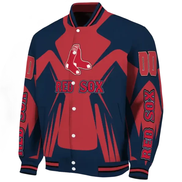 personalized boston red sox spider mark red old navy crocs varsity jacket best selling