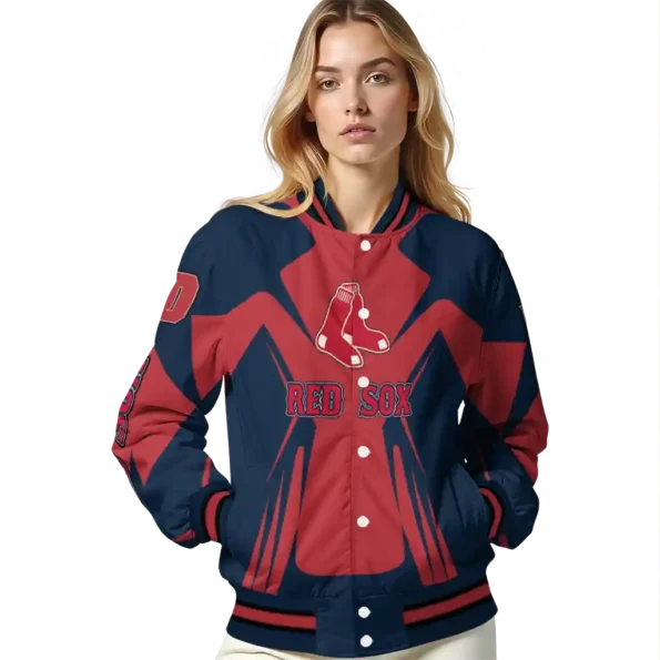 personalized boston red sox spider mark red old navy crocs varsity jacket latest model