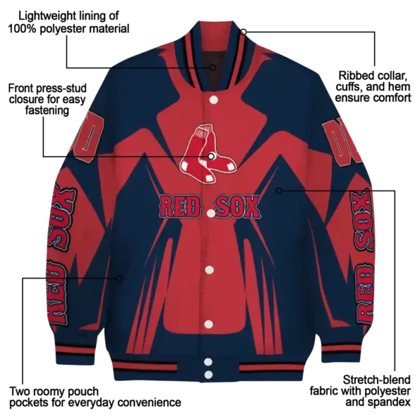 personalized boston red sox spider mark red old navy crocs varsity jacket new arrival