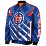 personalized chicago cubs chevron angles blue bomber jacket best selling