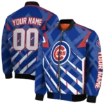 personalized chicago cubs chevron angles blue bomber jacket best selling