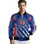 personalized chicago cubs chevron angles blue bomber jacket best selling