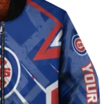 personalized chicago cubs chevron angles blue bomber jacket best selling