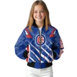 personalized chicago cubs chevron angles blue bomber jacket best selling