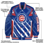 personalized chicago cubs chevron angles blue varsity jacket best selling