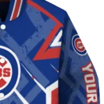 personalized chicago cubs chevron angles blue varsity jacket best selling