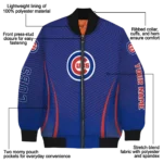 personalized chicago cubs chevron arrow blue bomber jacket best selling