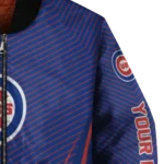 personalized chicago cubs chevron arrow blue bomber jacket best selling