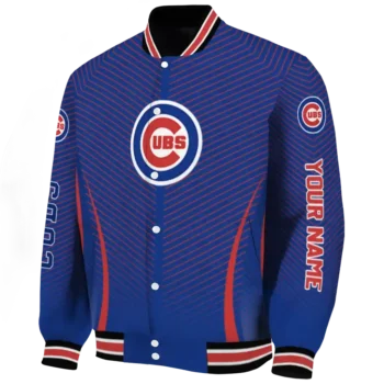 personalized chicago cubs chevron arrow blue varsity jacket best selling