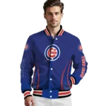 personalized chicago cubs chevron arrow blue varsity jacket best selling
