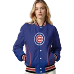 personalized chicago cubs chevron arrow blue varsity jacket best selling