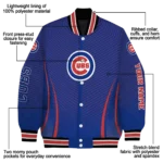 personalized chicago cubs chevron arrow blue varsity jacket best selling