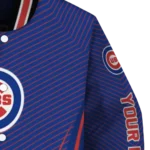 personalized chicago cubs chevron arrow blue varsity jacket best selling