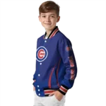 personalized chicago cubs chevron arrow blue varsity jacket best selling