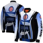 personalized chicago cubs mesh effect blue black bomber jacket best selling