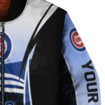 personalized chicago cubs mesh effect blue black bomber jacket best selling