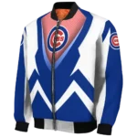 personalized chicago cubs v stripes blue white bomber jacket best selling