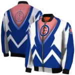 personalized chicago cubs v stripes blue white bomber jacket best selling