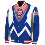 personalized chicago cubs v stripes blue white varsity jacket best selling