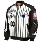personalized chicago white sox eagle baseball black white bomber jacket best selling
