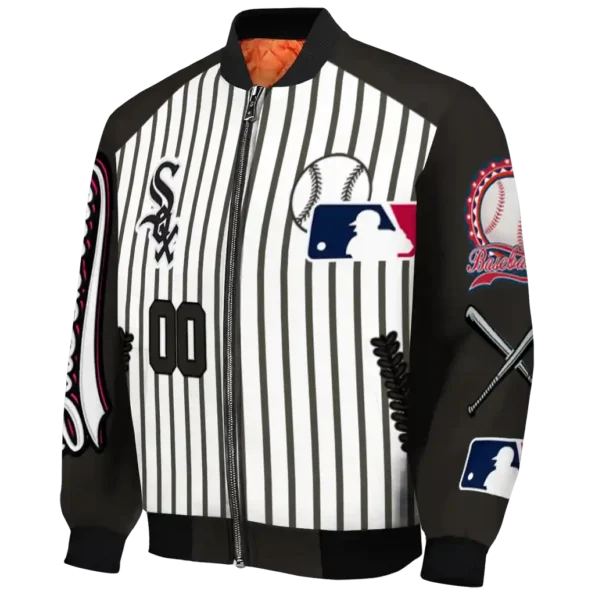 personalized chicago white sox eagle baseball black white bomber jacket best selling