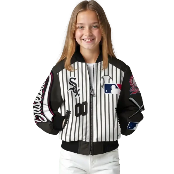 personalized chicago white sox eagle baseball black white bomber jacket top rated