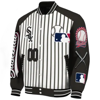 personalized chicago white sox eagle baseball black white varsity jacket best selling