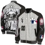personalized chicago white sox eagle baseball black white varsity jacket best selling