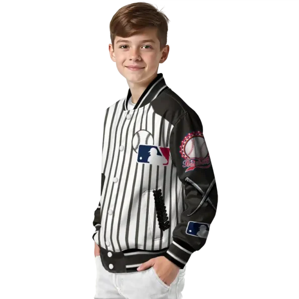 personalized chicago white sox eagle baseball black white varsity jacket trendy
