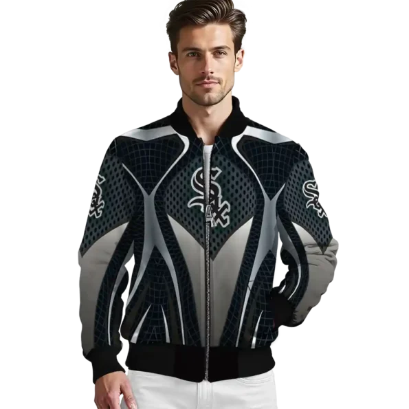 personalized chicago white sox mesh chest grey crocs black bomber jacket high quality