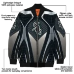 personalized chicago white sox mesh chest grey crocs black bomber jacket best selling