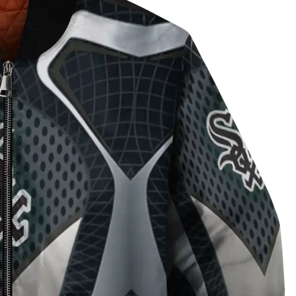 personalized chicago white sox mesh chest grey crocs black bomber jacket premium grade