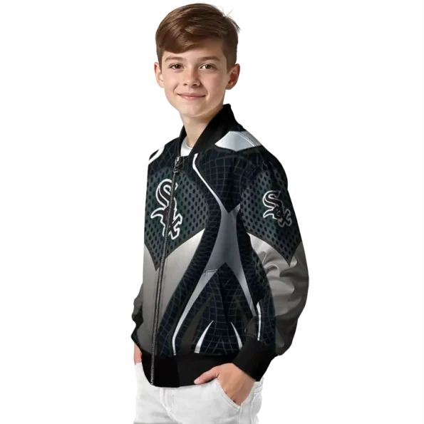 personalized chicago white sox mesh chest grey crocs black bomber jacket trendy