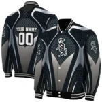 personalized chicago white sox mesh chest grey crocs black varsity jacket best selling