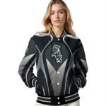 personalized chicago white sox mesh chest grey crocs black varsity jacket best selling