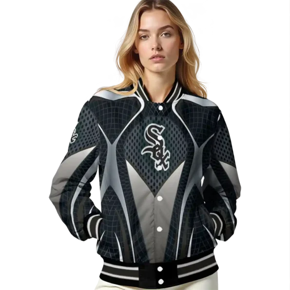 personalized chicago white sox mesh chest grey crocs black varsity jacket latest model