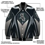 personalized chicago white sox mesh chest grey crocs black varsity jacket best selling