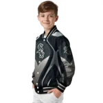 personalized chicago white sox mesh chest grey crocs black varsity jacket best selling