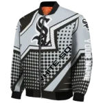 personalized chicago white sox star burst black bomber jacket best selling