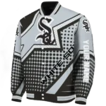 personalized chicago white sox star burst black varsity jacket best selling