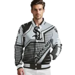 personalized chicago white sox star burst black varsity jacket best selling