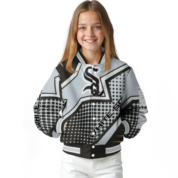 personalized chicago white sox star burst black varsity jacket top rated