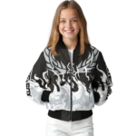 personalized chicago white sox winged blaze black white bomber jacket best selling