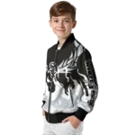 personalized chicago white sox winged blaze black white bomber jacket best selling