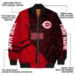 personalized cincinnati reds hexagon mesh red black bomber jacket best selling