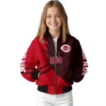 personalized cincinnati reds hexagon mesh red black bomber jacket best selling