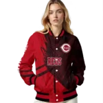 personalized cincinnati reds hexagon mesh red black varsity jacket best selling