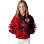 personalized cincinnati reds hexagon mesh red black varsity jacket best selling